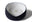 Picture of a white and blue ovoid shaped biodegradable cremation urn for pets on sale at Muses Design Urns. Top view.