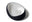 Picture of a white and blue ovoid shaped biodegradable cremation urn for dogs on sale at Muses Design Urns. Top view.