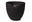 Picture of a black ovoid biodegradable cremation urn on sale at Muses Design Urns. Front view.