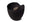 Picture of a black ovoid biodegradable cremation urn on sale at Muses Design Urns.Back view.
