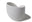 Picture of a white biodegrdable coton fibre cremation urn resembling a Moses basket for children on sale at Muses Design Urns. Back view.